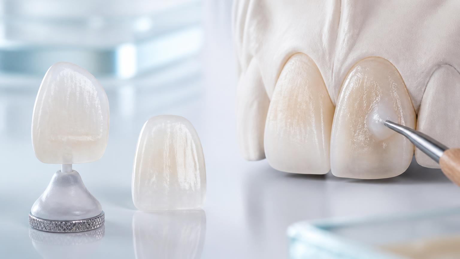Ceramic and composite veneer materials in a dental laboratory setting